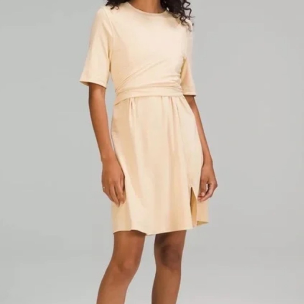 NWT Lululemon Cotton Wrap Front T-Shirt Dress